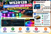 WS2812B Addressable LED Strips: Wiring, Power and Code