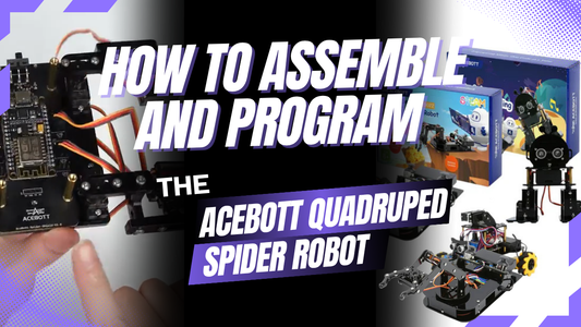 How to Assemble and Program the ACEBOTT Quadruped Spider Robot - Cover image