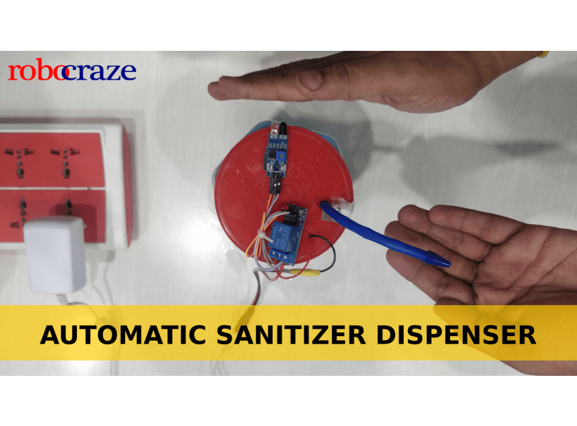 DIY Automatic Hand Sanitizer Dispenser Robocraze