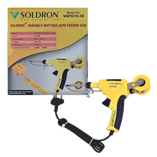 Soldron Auto Feeder Gun 15-30W – Automatic soldering gun for precision – soldering gun - Soldering Kit -Robocraze