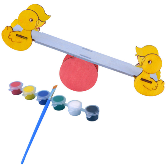 Pludo STEM Kit Mini Balancer – DIY Educational Toy for Kids 3–8 | Preschool–2 Wooden Seesaw Balance Model -DIY Kit -Pludo Education Kit -Robocraze