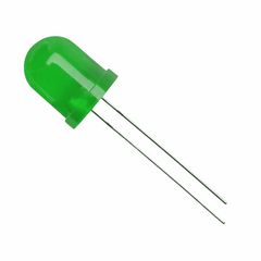 10mm Bright Green LED - 10pcs Pack – LED for electronics & DIY projects - Electronic Components - Robocraze