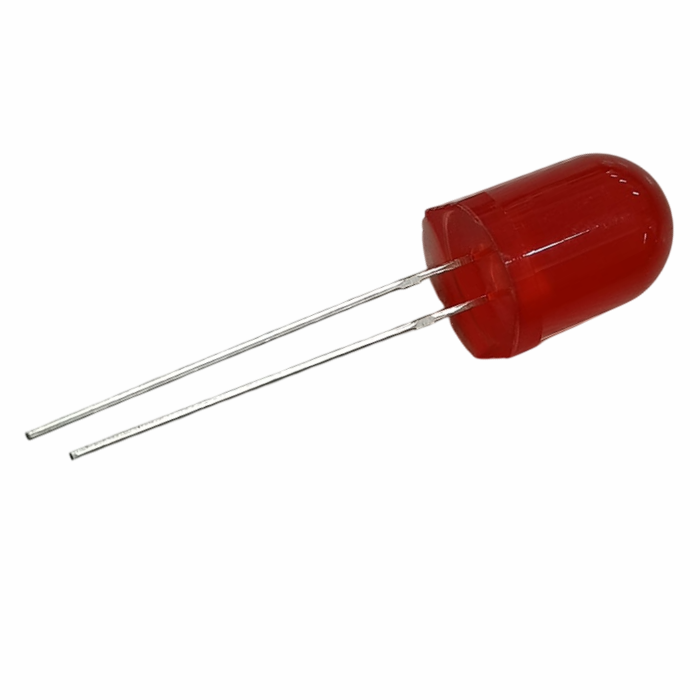 10mm Bright Red LED - 10pcs Pack – Bright & durable LED for Arduino & DIY projects - Electronic Components - Robocraze