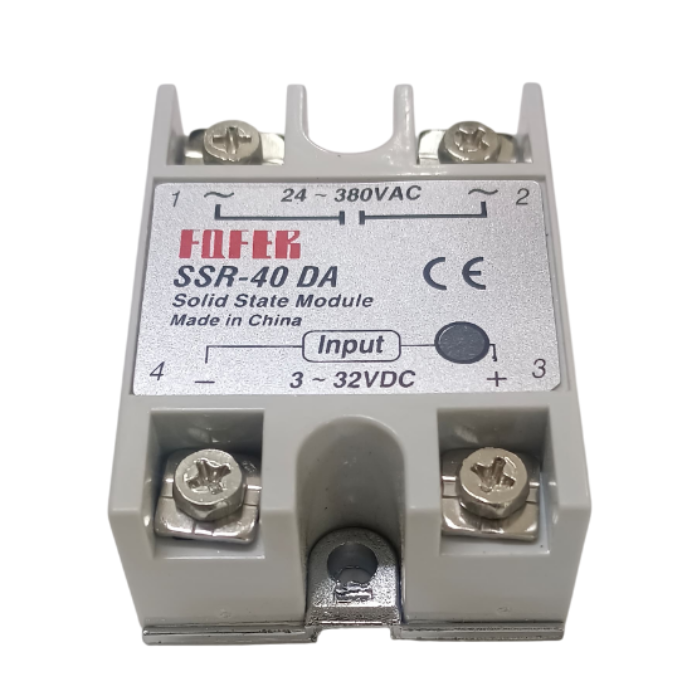 FOFEK 24V-380V 40Amp DA Solid State Relay Module – High-power 40A SSR for AC loads. -Relay Module -Robocraze