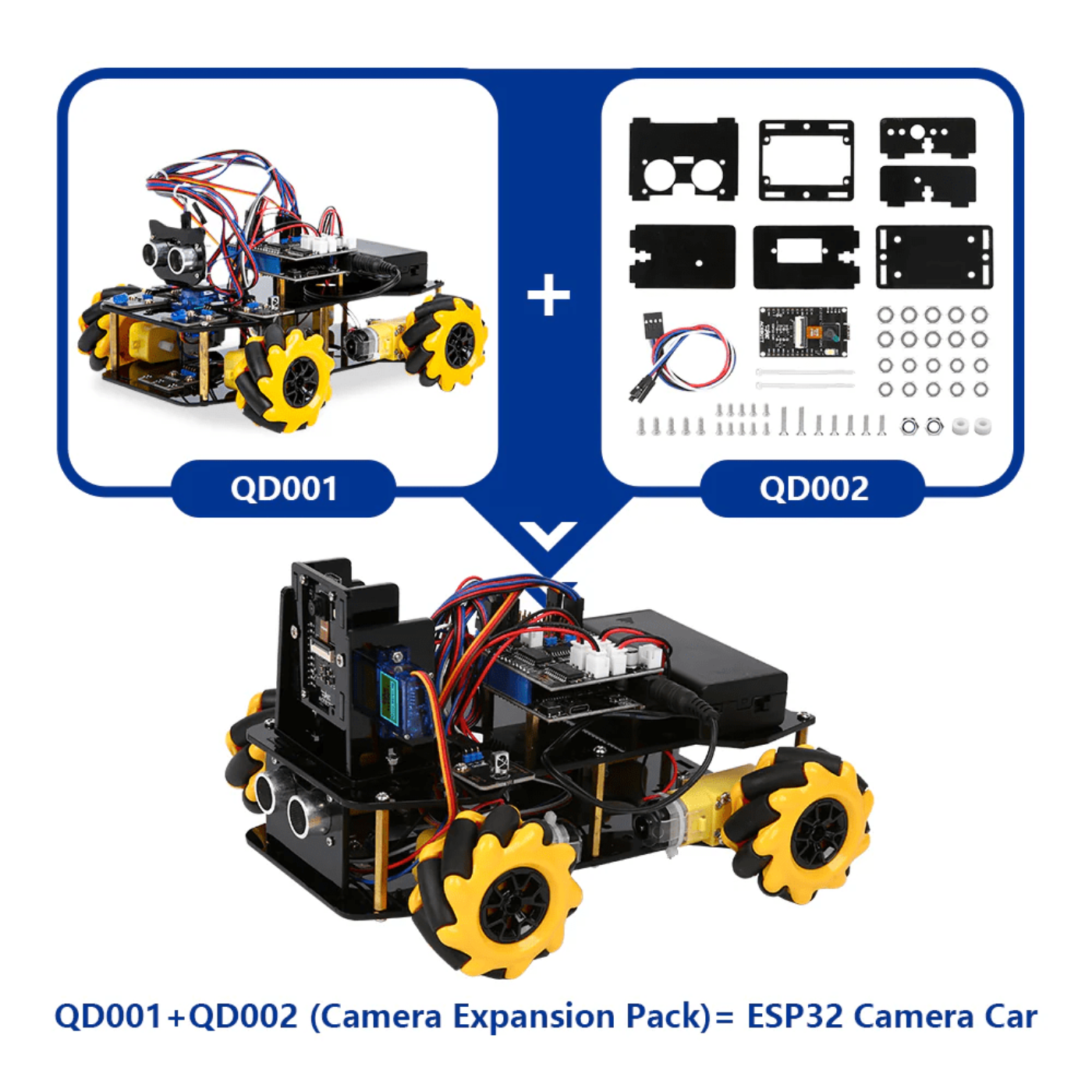 ACEBOTT ESP32 Camera Expansion Pack for Smart Robot Car kit - QD001 – QD002