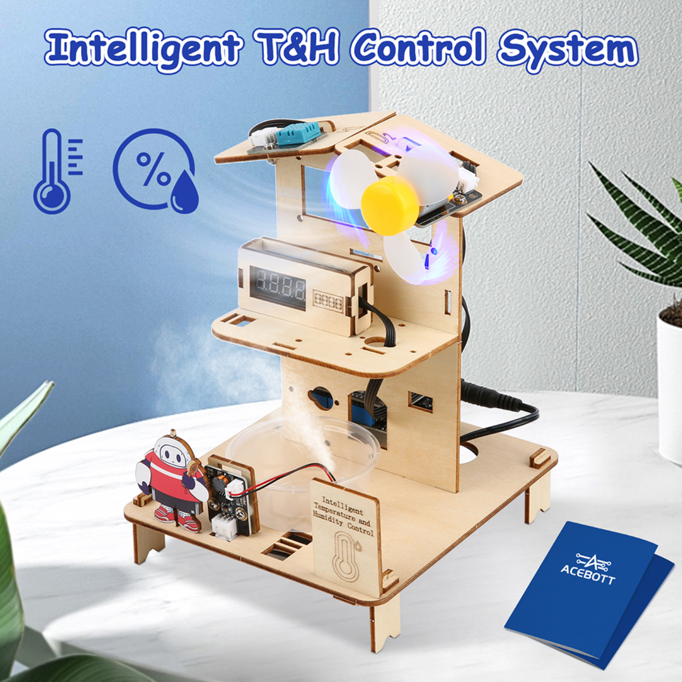 3-In-1 ACEBOTT ESP32 STEM School Smart Home Education Kit - Level 1 QE023