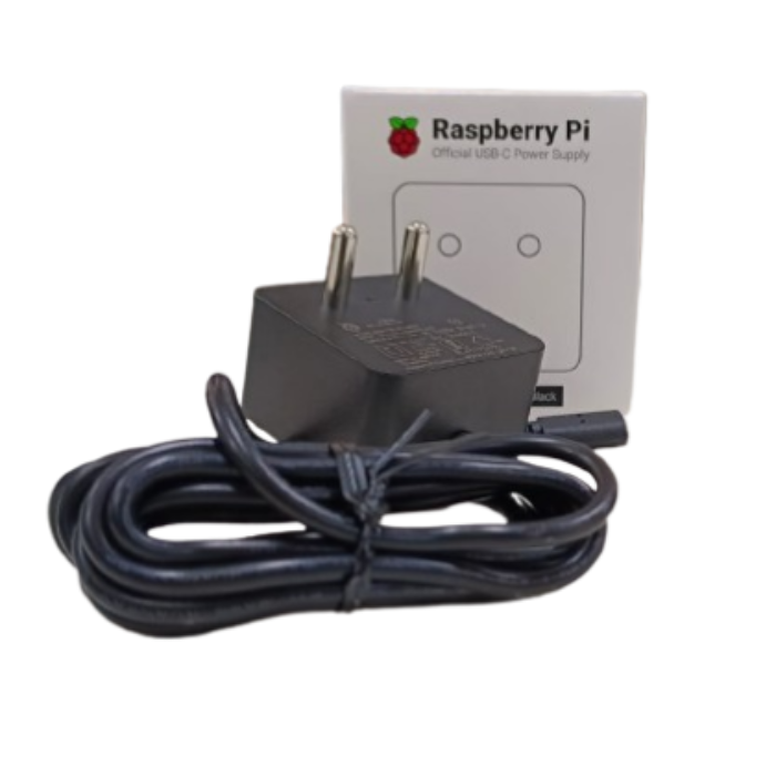 Raspberry Pi 15W Official Black Power Supply (IN)-Robocraze