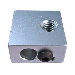 Aluminium hot end heating block MK8 for stable filament melting in 3D printers -Robocraze