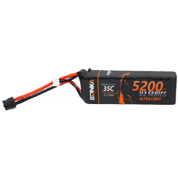 11.1v 5200mAh 35C 3S1P Bonka LiPo Battery – For FPV aircraft, RC drones & quadcopters - DIY Drone Parts - Robocraze