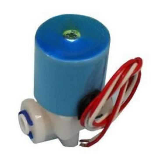 Solenoid Valve 12V 1/4 inch (Blue) - 12V solenoid valve for water, gas, and air flow. -Solenoid Valve -Robocraze