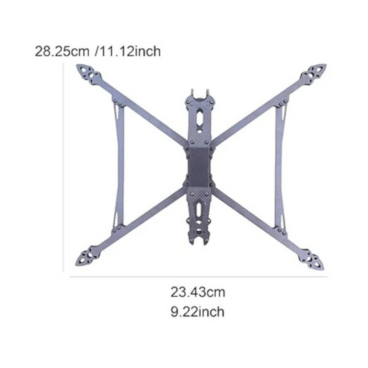 MARK4 V2 8-Inch 367mm Carbon Fiber High-Performance Drone Frame for FPV Racing & Freestyle- RS7244 -Drone Parts -Drone Frames -Robocraze