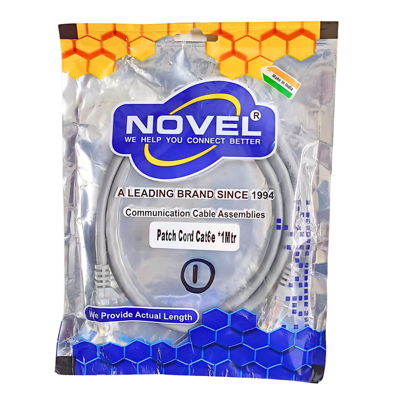 NOVEL Cat 6E Patch Cord Cable 1 Meter -Cables -Ethernet -Robocraze