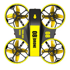 RH-821 Mini Quadcopter Drone with LED Lights and Fixed Altitude RC Helicopter for Kids – Yellow – RS6115 -STEM Kits -DIY Drones Kits -Robocraze