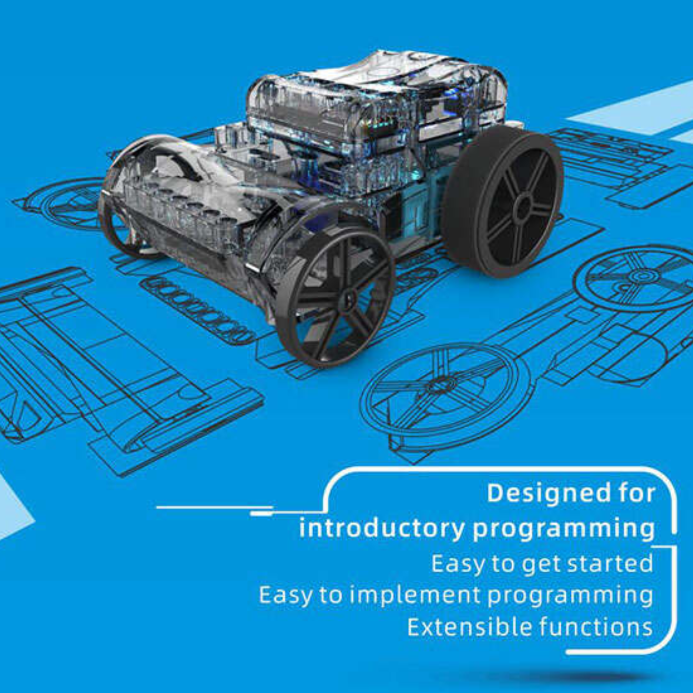 RoboRun JMC-NY-1799 Programmable 4 Wheeled RC Robot Car Kit for Children -DIY Kits -Robotic Kits -Robocraze