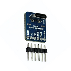 USB Type C Vertical Female Breakout -7Semi -Electronic Modules -Breakout Boards -Robocraze
