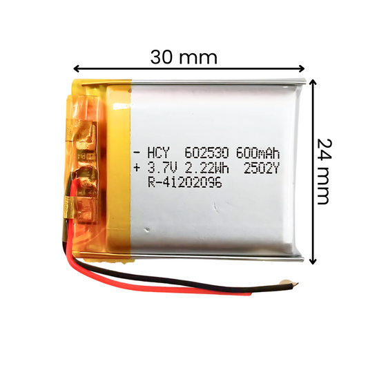Witty Fox 600mAh Rechargeable 3.7v LiPo Battery -Lithium Polymer Battery for Drone -Robocraze