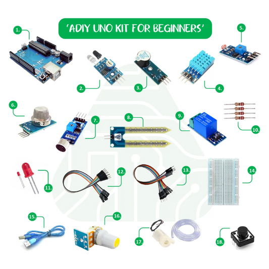 ADIY UNO KIT FOR BEGINNERS – Beginner-friendly Arduino Kits, made in India for easy learning. -Robocraze