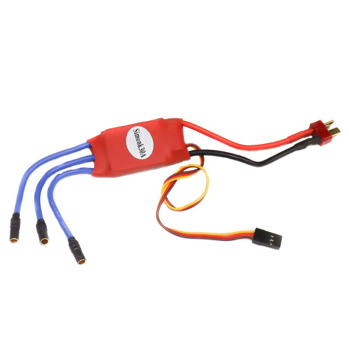 SimonK Red 30A BLDC ESC (With Connectors) – For FPV drones. -DIY drone parts -Robocraze