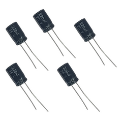 220µF 25V Electrolytic Capacitor (Pack of 5)