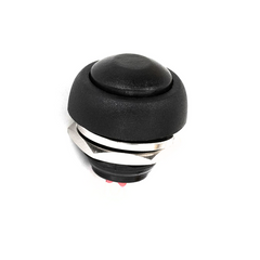 Black R13-507 12mm No Lock Push Button 3A 250V – Compact push button switch - Mini Switch - Robocraze