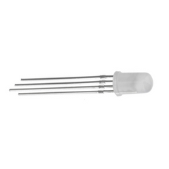 5mm Common Anode RGB LED 4Pin – White diffused LED for colorful lighting projects - Electronic Components - Robocraze
