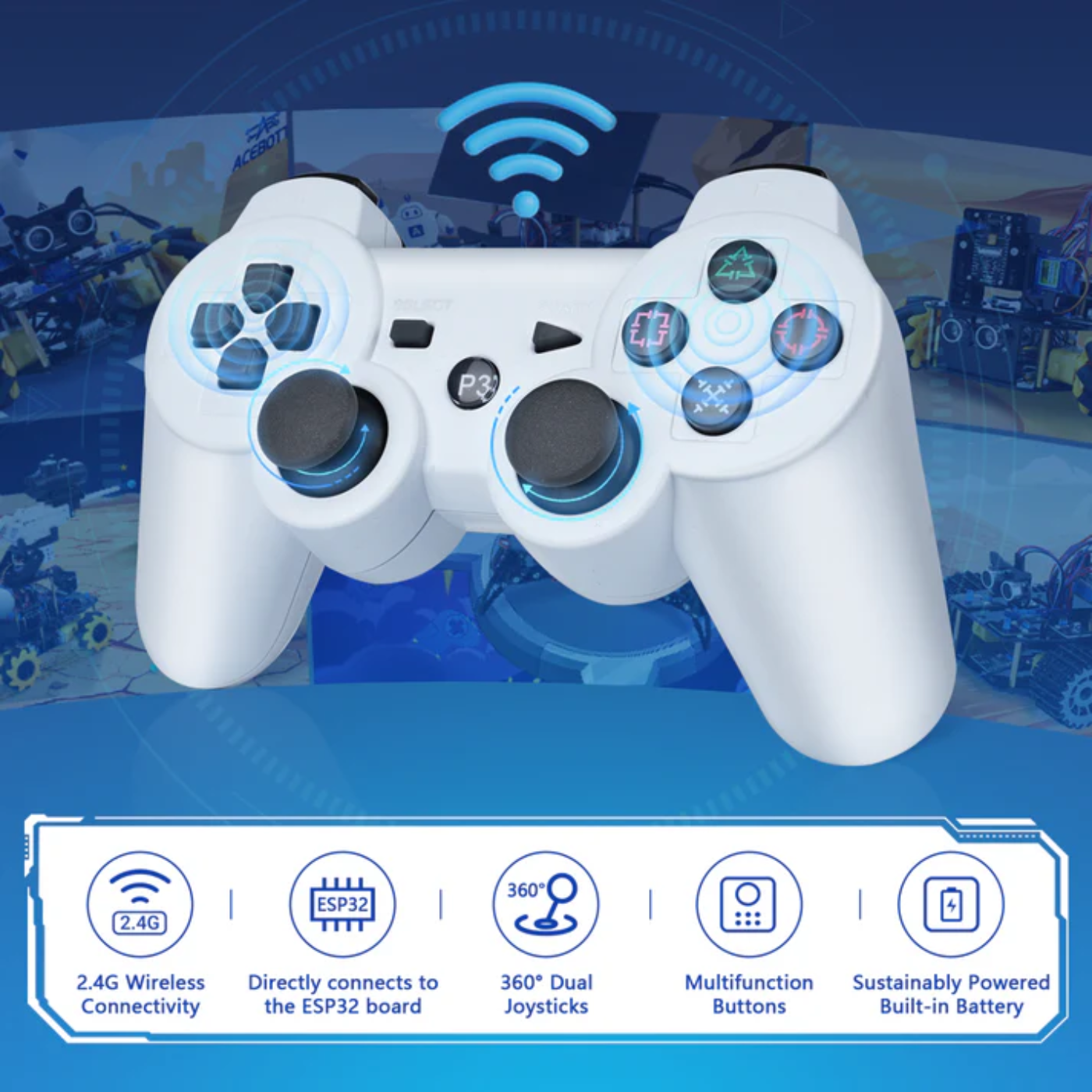 ACEBOTT QD010 Wireless Controller for Robot Car kit with Bluetooth Controller Expansion Pack