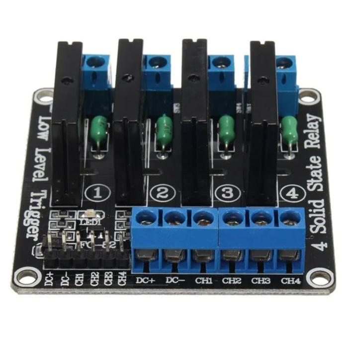 4 Channel Solid State Relay – 4-channel SSR for efficient switching. -Relay Module -Robocraze