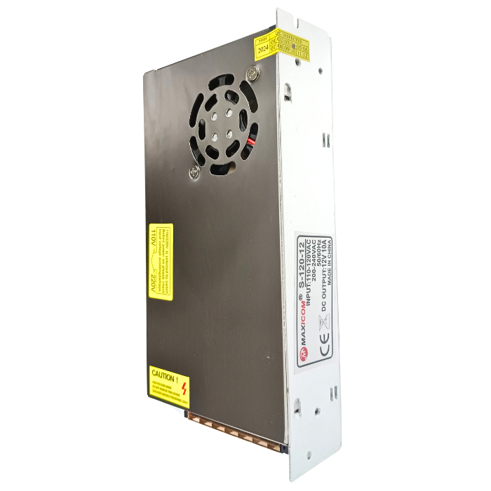 12V 10A SMPS Power Supply – 12V 10A SMPS for high-power LED strips, CCTV & industrial use. -Power Supply -Robocraze