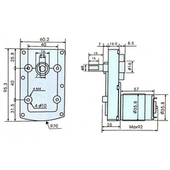12V 30 RPM DC Rectangle Geared Motor with High Torque -Motors & Mechanical -Rectangle Geared Motor -Robocraze