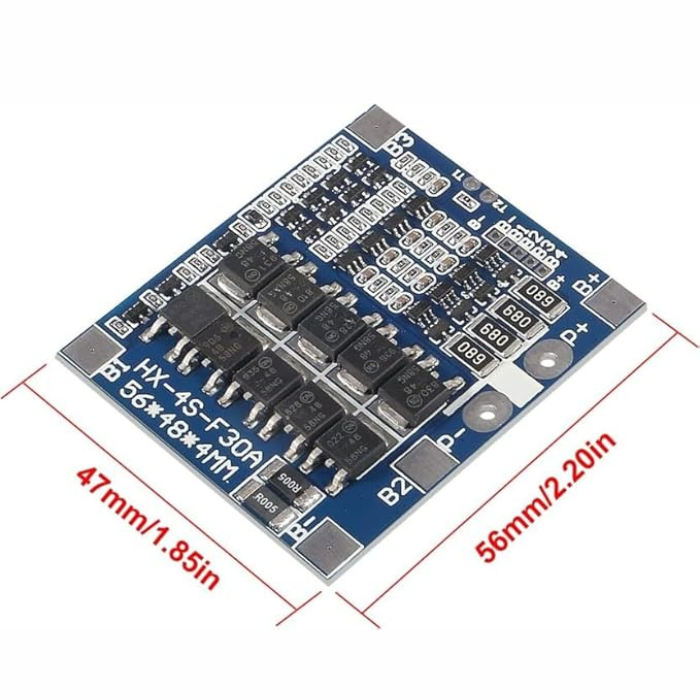 Flash 4S 30A 14.8V Li-Ion BMS β 4S 30A BMS for 14.8V lithium battery safety. -Battery Protection -Robocraze