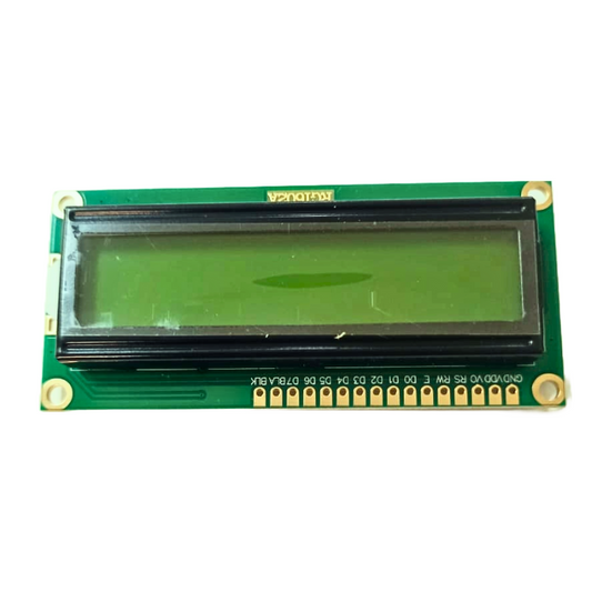 16x2 LCD Module (Green) - 16x2 green LCD for Arduino, Raspberry Pi & microcontrollers. -LCD Display -Robocraze