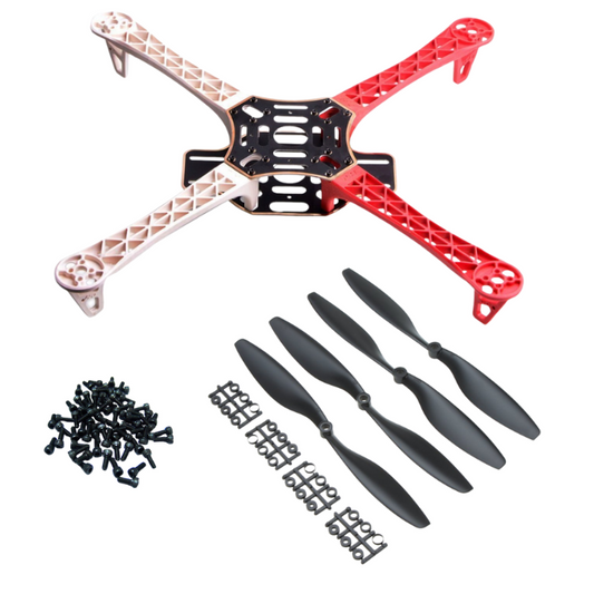 F450 drone frame with 4 propellers and screws -Complete Drone Making Kit -Robocraze