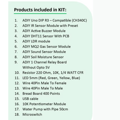 ADIY UNO KIT FOR BEGINNERS – Beginner-friendly Arduino Kits, made in India for easy learning. -Robocraze