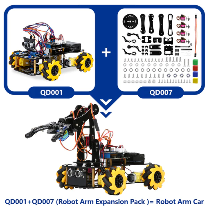 ACEBOTT ESP32 5-DOF Robot Arm Kit QD007 – AI Robot Kits expansion for robotics. -DIY Car Kits -Robocraze