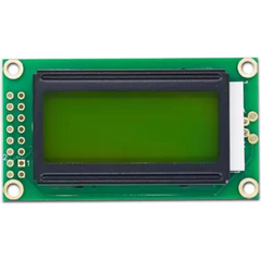 8X2 LCD module - Green - 8x2 green LCD display for microcontroller & embedded projects. -LCD Display -Robocraze