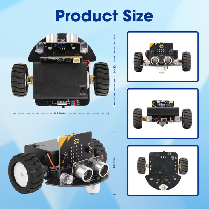 ACEBOTT TinkerBott Smart Car Starter Kit Compatible with BBC Micro:bit V2 -DIY Kits -Robotic Kits -Robocraze