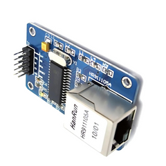 Ethernet LAN Module ENC28J60 – Compact LAN module for microcontrollers. -Ethernet Cable -Robocraze