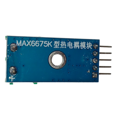 MAX6675 + K-Type Thermocouple – Precise temp sensing module with M6 screw & jumper wires. -Robocraze