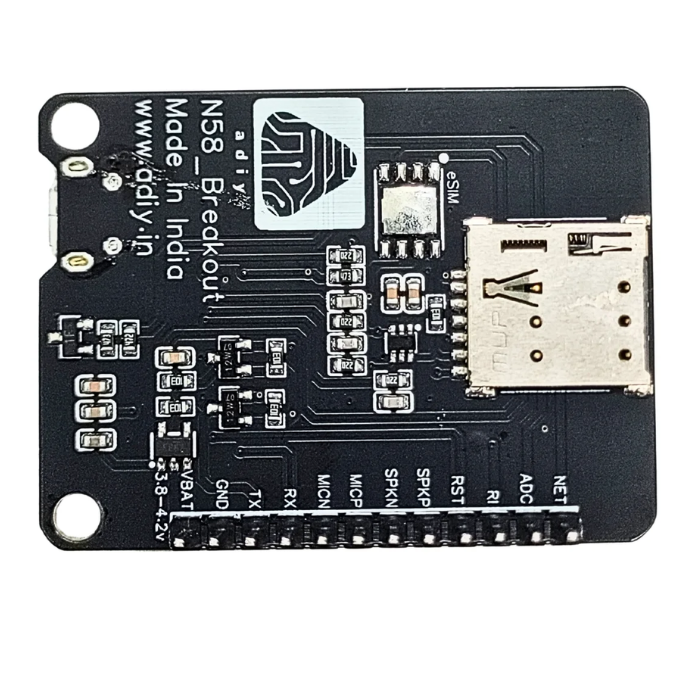 N58 LTE Breakout with 4G Antenna – N58 LTE GSM Module with 4G antenna & UFL connector. -Robocraze