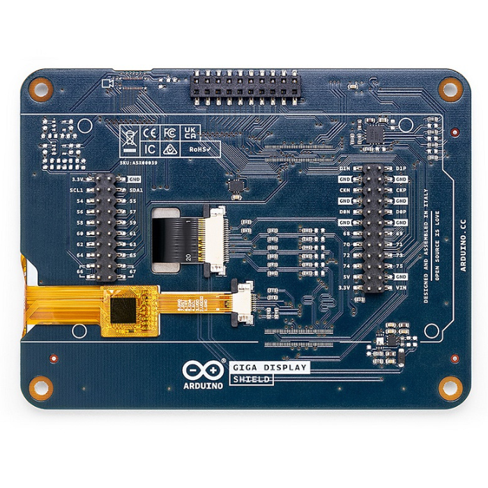 Official 3.97-inch Arduino GIGA Touchscreen Display Shield 480x800 -Compatible with Arduino -Arduino Shields -Robocraze