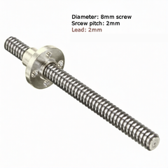 Trapezoidal Screw 500mm with Copper Nut – Ensuring precise lead screw movement.-Robocraze