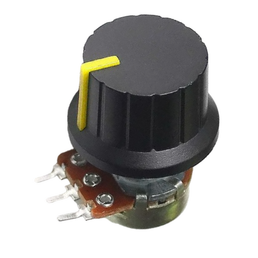 10K Pot Potentiometer with Knob – Adjustable resistor for precise voltage control.-Electronic Components -Robocraze