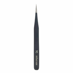 Robocraze Black Epoxy Coated Stainless Steel Tweezer 3C