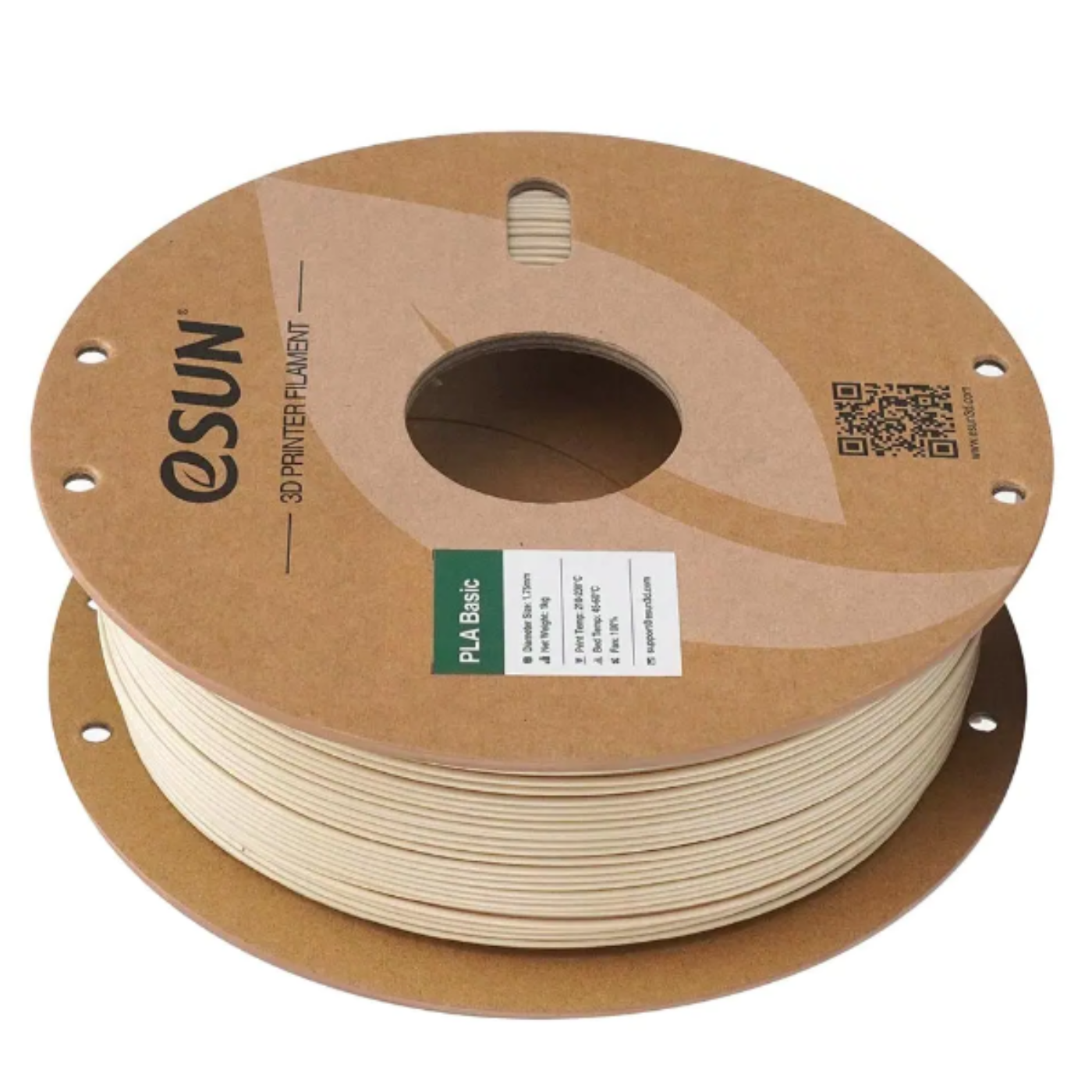 eSun 1.75mm PLA-Basic 3D Printing Filament 1kg Paper Roll Bone White -3D Printers/Pens -Filaments -Robocraze