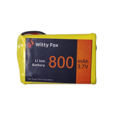 Witty Fox 3.7V 800mAh GPS Battery – Compact GPS battery. -Lithium Battery -Robocraze