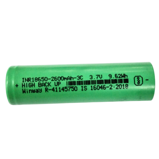 3.6V 2600mAh 18650 Battery – Reliable Li-ion battery with 3.6V output. -Lithium Battery -Robocraze