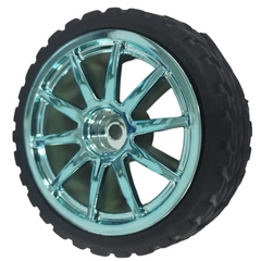 65mm Smart Car Rubber Wheel – Durable BO motor wheel for smooth motion. -Robot Wheels and Chassis -Robocraze