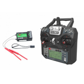 Fly Sky FS-i6X 6CH AFHDS 2A RC Transmitter + FS-iA10B – FPV drone remote for quadcopters. -Robocraze