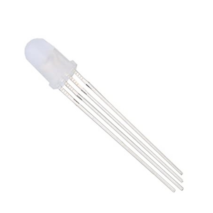 5mm RGB LED Common Cathode Diffuse – Pack of 10 high-quality LEDs - Electronic Components - Robocraze