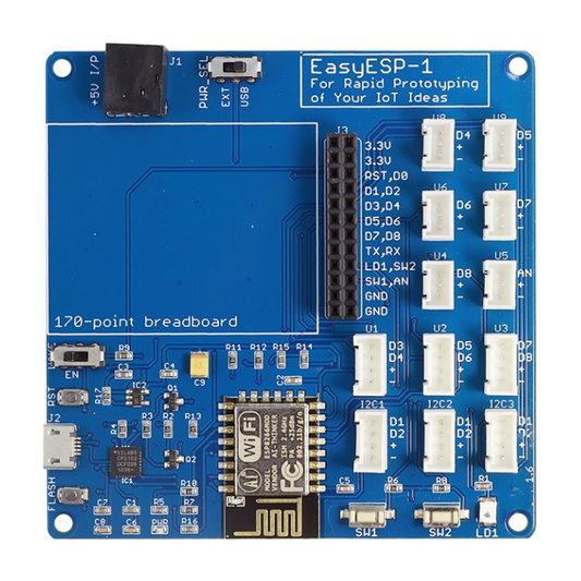ELECROW EasyESP-1 Board – ESP8266 prototyping board with easy GPIO access. -Nodemcu ESP Board -Robocraze